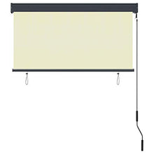 vidaXL - Tenda avvolgibile per esterni, 120 x 250 cm, colore: bianco crema