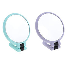 T TOOYFUL Specchio Tenuto In Mano Piegante Porpora & Verde Di 2pcs Con Ingrandimento 15X & Immagine Vera, Specchio Di Rasatura Di Trucco Del Controsof