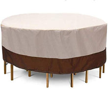 N / A Copre mobili da Giardino, Tavolo da Giardino, coperture Impermeabili, Robusto 420D Oxford Coperto Set Tabella di Patio di mobili da Giardino Rotondo, Diverse Misure,260x11.