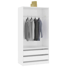 Tidyard Armadio Bianco Lucido 100x50x200 cm in Truciolato
