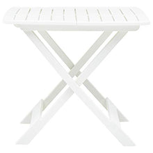 Oushome Tavolo da Giardino Bianco 79x72x70 cm Plastica