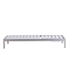 Beliani Lettino da Giardino Legno Bianco Struttura Alluminio Schienale Regolabile Nardo