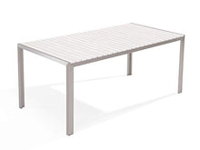 Beliani Arredamento da Giardino Set di Tavolo e Panchine in Legno e Alluminio da Esterno Bianco Nardo