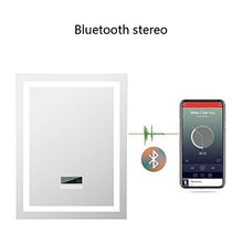 YJIIJY LED Specchio da Bagno, Specchio per Il Trucco a Parete con Lampada Luminosa Fredda Bianco a LED (60 x 80 cm, con Bluetooth)