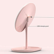 Specchio ingranditore, specchio per trucco illuminato a LED con 10 ingrandimenti USB Specchio da trucco ricaricabile USB touchscreen dimmerabile luce a led per controsoffitto a tre temperature di col