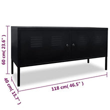vidaXL Mobile Porta TV 118x40x60 cm Nero Staffa Mobiletto Sostegno Televisore