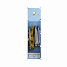 WCY Armadio Regolabile Regolabile del Fumetto Portatile Armadio con Appendiabiti e Spazio per i Libri Armadio Combinato (Dimensione: 111x47x147cm) yqaae (Size : 39x47x147cm)