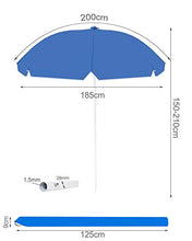 MT MALATEC Ombrellone da giardino rotondo 10193, dimensioni: 2 m