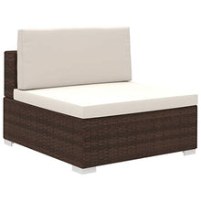 vidaXL Divano da Giardino Set 24 pz in Polirattan Marrone Sofa con Cuscini