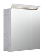 Set di mobili da bagno Firenze 60 2 parti grigio cemento e armadio specchio