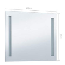Tidyard Specchio da Parete Rettangolare a LED per Bagno 50x60 cm/80x60 cm/100x60 cm,Specchio a Muro Bagno,Specchio da Bagno,Specchio Bagno Parete,Specchio da Parete con Luce LED