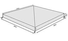 QUICK STAR Gazebo Cover Protettiva Pavillon 3 x 3 m Impermeabile Protezione dagli Agenti atmosferici Trasparente