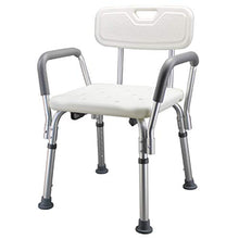 Strumento medico ABBD per panca da doccia con schienale e braccioli - Sedia per vasca regolabile in altezza, sedile per vasca da bagno con idromassaggio spa - Sicurezza antiscivolo-White