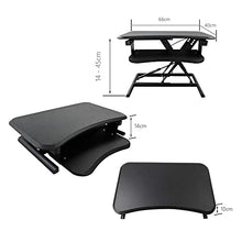 GaoF Scrivania per Computer con Sollevamento in Piedi, banco da Lavoro per Laptop Desktop, scrivania Pieghevole, Supporto per Monitor Regolabile in Altezza 14-45