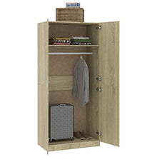 vidaXL Guardaroba in rovere Sonoma, 90 x 52 x 200 cm, colore: quercia