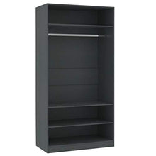FAMIROSA Armadio Grigio 100x50x200 cm in Truciolato