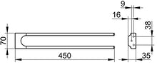Keuco 12718010000 - Portasciugamani a due bracci, 450 mm, finitura cromata