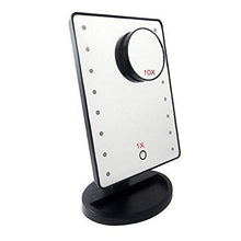 Damai Nuovo Desktop Multi-Funzione di Stoccaggio Specchio di Vanità Riempire La Luce Rotante Specchio Touch Sensor Dimming Specchio 10 Volte Specchio for Il Trucco Nero