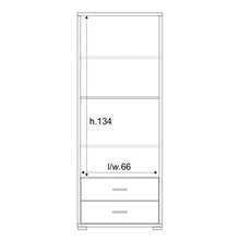 Sarmog - Mobile 2ANTE 2CAS H185 Kit Armadio L71 P41 cm Struttura Cemento Frontale Cemento
