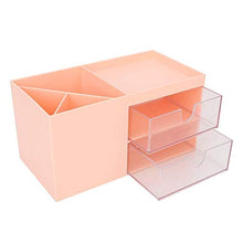 Contenitore per gioielli Contenitore per contenitori in ABS per cancelleria per trucco(Pink)