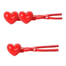 ASFD Heart Love Snowball Maker Inverno Plastic Snowball Maker Clip Giocattoli per Bambini Rosso