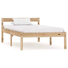 FAMIROSA Giroletto con 2 Cassetti in Legno Massello di Pino 90x200 cm-0327