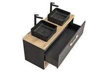 COMAD Lavabo Borneo 120 cm | incl. lavabo da appoggio | Cosmos – rovere Artisan