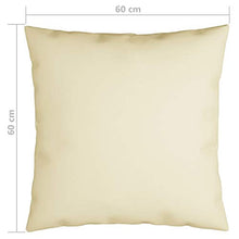 vidaXL Cuscini Decorativi 4 pz Crema 60x60 cm in Tessuto