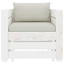 FAMIROSA Set Divani da Giardino 2 pz con Cuscino Beige in Legno