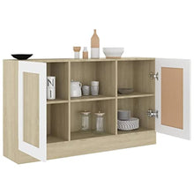 vidaXL Credenza Bianco e Rovere Sonoma 120x30,5x70 cm in Truciolato