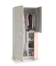 Dmora Armadio Guardaroba per cameretta, 2 Ante, Rosa, 90 x 200 x 52 cm