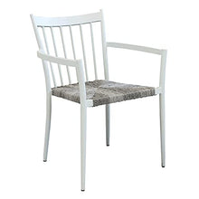 Poltrona Martinica bianca in alluminio, da 55x86x57 cm Bianco