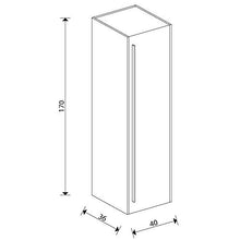 MarinelliGroup Arredo Bagno Mobile sospeso con lavabo Specchio e Colonna cm 90. Tulipano Grigio