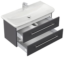 emotion Lavabo con mobiletto, Legno, Antracite Lucido, 100x45x41,6 cm, 2 unità