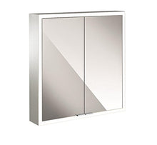 Emco Asis-Armadietto a Specchio a LED Prime, 600 mm, 2 Ante, Parete Posteriore, Cromato