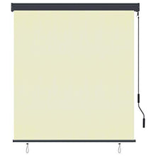 Tenda a rullo per esterni, 140 x 250 cm, color crema