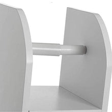 BAKAJI Mobiletto Portarotolo Bagno Armadietto con Porta Rotolo Carta Igienica e Mobile con Anta e 2 ripiani Dimensione 18 x 20 x 78 cm Design Moderno Bianco
