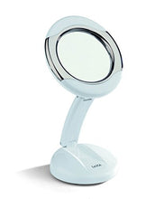 Laica MD6051 Specchio per il Trucco e il Make Up del Viso , Retroilluminato, Richiudibile, Ingrandimento X3, Diametro Specchio 12, 5 cm