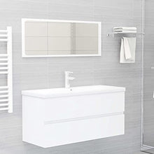 vidaXL Set Mobili da Bagno 2 pz Bianco in Truciolato