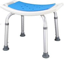 Bath Chair Anziani Bagno Sgabello di plastica Sgabello ispessite da banco Home Indietro Alta Piazza Sgabello Sicurezza (Color : Blue)
