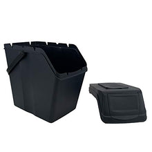 Prosperplast, Set di 3 BENNE RICICLAGGIO Capacità 75 litri di VANO IN NERO