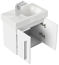 emotion Lavabo con mobiletto, Legno, Bianco Lucido, 53, 2 unità