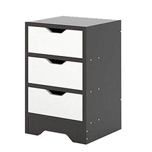 ZHANGYY Comodino Comodino Laccato Lucido Nero 3 cassetti ripiano ripiano comodini Multiuso comodini (Colore: Nero, Dimensioni: 30 * 30 * 48,2 cm)