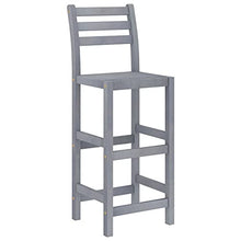 vidaXL Set da Bar da Giardino 5 pz Grigio in Legno Massello di Acacia
