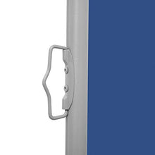 Tenda da sole laterale estensibile blu 120 x 1000 cm
