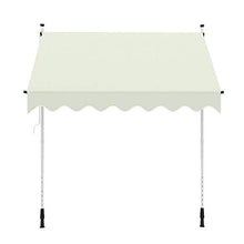 paramondo Tenda da Sole per Balcone Jam, 1,95 x 1,50 m, Telaio Bianco, Tessuto a Tinta Unita, Crema