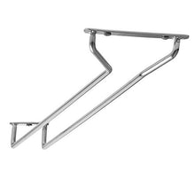 Binario porta bicchieri, placcato in cromo, 25 cm, per bicchieri di vino e champagne