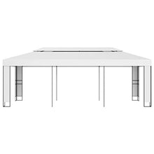 vidaXL Gazebo con Tetto Doppio 3 x 6 m Bianco