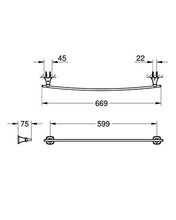 GROHE Porta Salviette Grandera Cromo 40629000