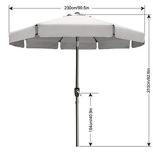 AbcCanopy Ombrello da giardino con balze, 2,3 m, State-o-motion U-bal, 7.5FT